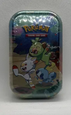 2021 Pokemon Celebrations Mini Tin Factory Sealed Galar Region Art - Image 1