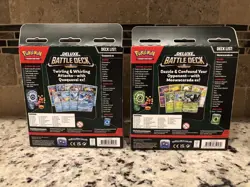Pokemon TCG Quaquaval EX and Meowscarada EX Deluxe Battle Decks Lot of 2 - Image 2