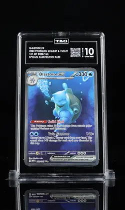 TAG GEM MINT 10 Pokemon TCG Blastoise ex 200/165 Sv: Scarlet & Violet 151 Holo - Image 1