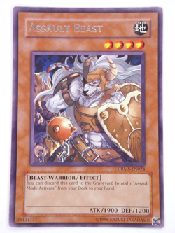 YuGiOh / Assault Beast / CRMS-EN024 / Rare / Unlimited Ed / (LP-NM) - Image 1