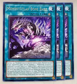 Yu-Gi-Oh! - 3x Mementotlan Bone Back - VASM-EN010 - Rare - 1st Ed - NM/M - Image 1