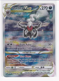 Pokemon TCG - Darkrai VSTAR TCG Crown Zenith: Galarian Gallery Holo Card GG50 - Image 1