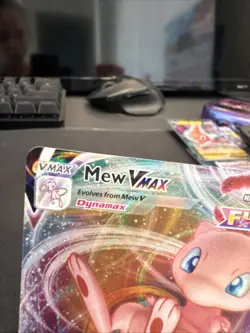 Pokemon TCG Mew VMAX 114/264 Swsh08: Fusion Strike Holo Card Near Mint Condition - Image 2