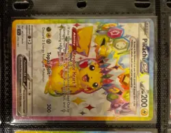 Pokemon Pikachu EX TCG Sv08: Surging Sparks Ultra Rare Holo Card 219/191 - Image 1