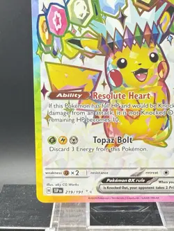 Pikachu ex 219/191 Full Art Surging Sparks Ultra Rare Pokemon Card Mint NM - Image 5