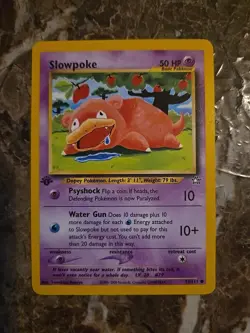 Pokemon TCG Slowpoke Neo Genesis 1st Edition Common Card 73/111 LP Vintage - Image 1