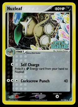 Pokemon Card - Nuzleaf Crystal Guardians Stamped 39/100 Reverse Holo - Image 1