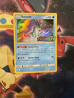 Pokemon Sun & Moon Lost Thunder - Suicune SM149 Holo Prerelease Promo Card LP - Image 1