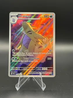 Pokemon TCG Tyranitar Scarlet & Violet Paldea Evolved Holo Card 222/193 - Image 1