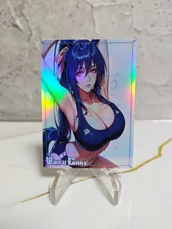 Akeno Himejima Trading Card Waifu Goddess Story Anime Girl holo Karte Manga Full - Image 1