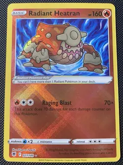 Radiant Heatran 027/189 Swsh10: Astral Radiance Holo - Pokemon Card - Image 1