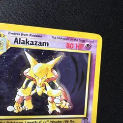 Alakazam 1/130 SWIRL Base Set 2 2000 Pokemon Card Holo Rare - Image 2