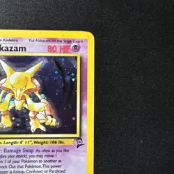 Alakazam 1/130 SWIRL Base Set 2 2000 Pokemon Card Holo Rare - Image 5