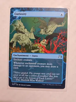 Curiosity - Wilds of Eldraine: Enchanting Tales - LP - Uncommon Enchanting Aura - Image 1