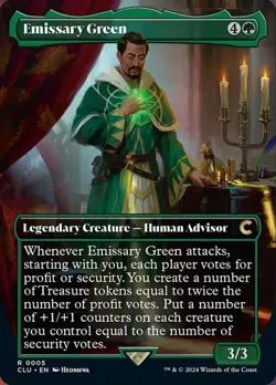 1 x Emissary Green - Borderless - Ravnica: Clue Edition - NM-Mint - MTG - Image 1