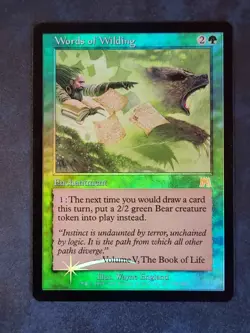 MTG Magic The Gathering - WORDS OF WILDING - ONSLAUGHT - FOIL - ENG - EX - Image 1