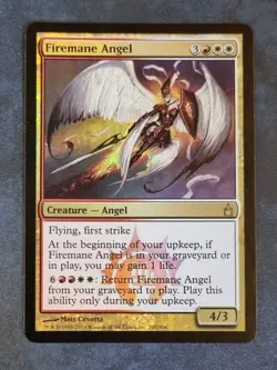 MTG Magic the Gathering - FIREMAN ANGEL - RAVNICA - FOIL - ENG EX - Image 1