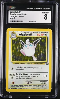 CGC 8 Wigglytuff 1999 Jungle 16/64 Holo Pokemon Card - Image 1