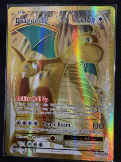 Pokemon TCG Dragonite-EX Evolutions Full Art Holo Card 106/108 Ultra Rare NM - Image 1