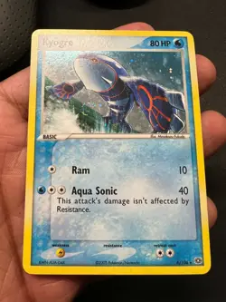 Kyogre 6/106 Emerald Misprint SWIRL ON HOLO Near Mint Pokemon Trading Card Game - Image 1