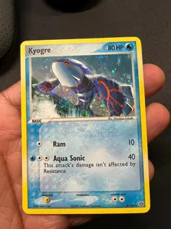 Kyogre 6/106 Emerald Misprint SWIRL ON HOLO Near Mint Pokemon Trading Card Game - Image 3