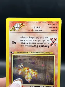 Pokemon TCG Blaine's Moltres Gym Heroes Holo Card 1/132 - Swirl - Small Dent - Image 5