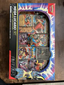 SHIPS TOMORROW Pokemon TCG Mega Lucario ex Premium Figure Collection Box Sealed - Image 2
