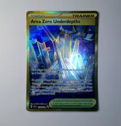 AREA ZERO UNDERDEPTHS Pokemon #174/142 - Secret Rare Gold Holo - NM/M Stellar - Image 1