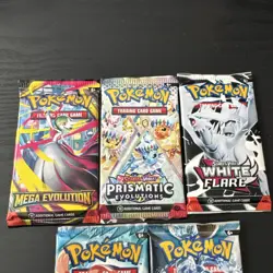Pokemon TCG Pack Lot Of 5 Packs! Mega Evolutions, Prismatic, WF, JT, PR - Image 2