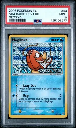 2005 POKEMON EX DEOXYS #64 MAGIKARP-REVERSE FOIL PSA 9 - Image 1