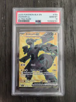 Pokemon Zekrom EX Ultra Rare Black Bolt 158/086 PSA 10 ENGLISH - Image 1