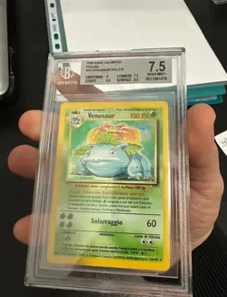 Pokemon GRAAD 7.5 Venusaur 15/102 holo Set Base ITALIANO bgs psa Unlimited - Image 3