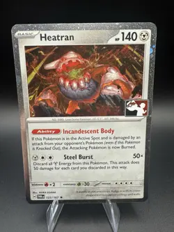 Play! Pokemon Prize Pack 6 Twilight Masquerade Cosmo Holo 123/167 Heatran - NM - Image 1