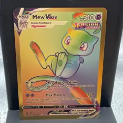 MEW VMAX 268/264🔥GOLD FOIL Collectible🔥Rainbow🔥Fusion Strike🔥Pokemon P2 - Image 1