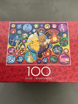 Pokemon Plush Eevee Deck Box Case And 100 Piece Pokeball Puzzle - Image 4