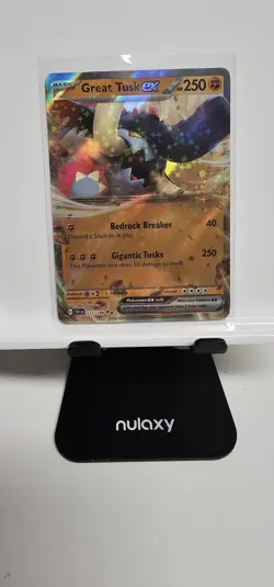 Pokemon TCG Great Tusk ex Scarlet & Violet Base Set 123/198 Holo Double Rare - Image 1