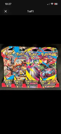 (LOT OF 4) Pokemon TCG Mega Evolution Each Art Set Sleeved Booster Packs NEW! - Image 1