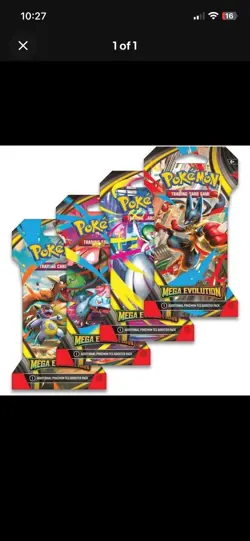 (LOT OF 4) Pokemon TCG Mega Evolution Each Art Set Sleeved Booster Packs NEW! - Image 2