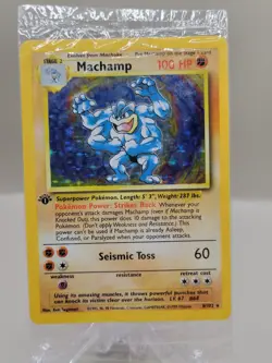 Pokemon TCG Machamp Base Set 8/102 Holo 1st Edition Holo Rare Sealed - Image 1