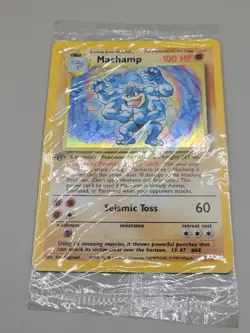 Pokemon TCG Machamp Base Set 8/102 Holo 1st Edition Holo Rare Sealed - Image 2