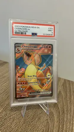 2023 Pokemon Mew EN-151 Charizard EX Ultra Rare PSA 9 183/165 - Image 1