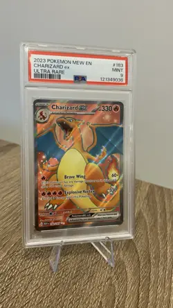 2023 Pokemon Mew EN-151 Charizard EX Ultra Rare PSA 9 183/165 - Image 2