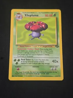 Vileplume 31/64 Jungle Regular Black Star Rare Pokemon TCG Light Played - Image 1