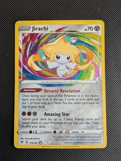 Jirachi Amazing Rare Holo 119/185 Vivid Voltage Near Mint Pack Fresh Pokemon TCG - Image 1