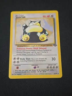 Snorlax 27/64 Jungle Regular Black Star Rare WOTC Vintage Pokemon TCG LP- - Image 1