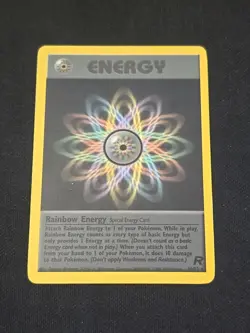Rainbow Energy 80/82 Team Rocket Regular Black Star Rare Pokemon TCG LP - Image 1