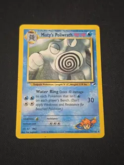 Misty's Poliwrath 031/132 Gym Heroes Regular Black Star Rare WOTC Pokemon TCG LP - Image 1