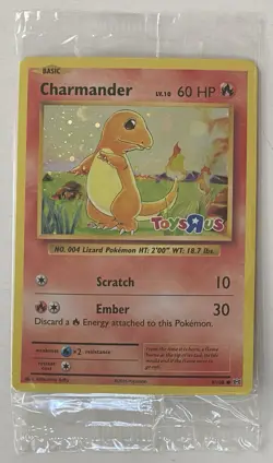 Pokemon CHARMANDER Holo Toysrus Stamped PROMO Card SEALED 009/108 - Image 1