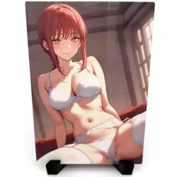 Chainsaw Man Makima Sexy Hot Anime Waifu Girl Doujin Lewd Goddess Story Art Card - Image 1