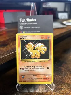 Vulpix 68/102 Base Set Unlimited Vintage WotC 1999 Pokemon Card MP - Image 1